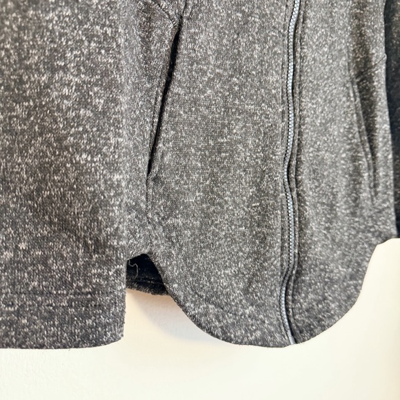 Eddie Bauer Charcoal Zipper Front Fleece Jacket with Hood - Picture 3 of 11